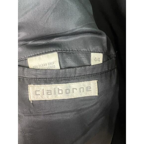 Vintage Liz Claiborne Herringbone Tweed Jacket Size 44 Wool - Picture 3 of 3